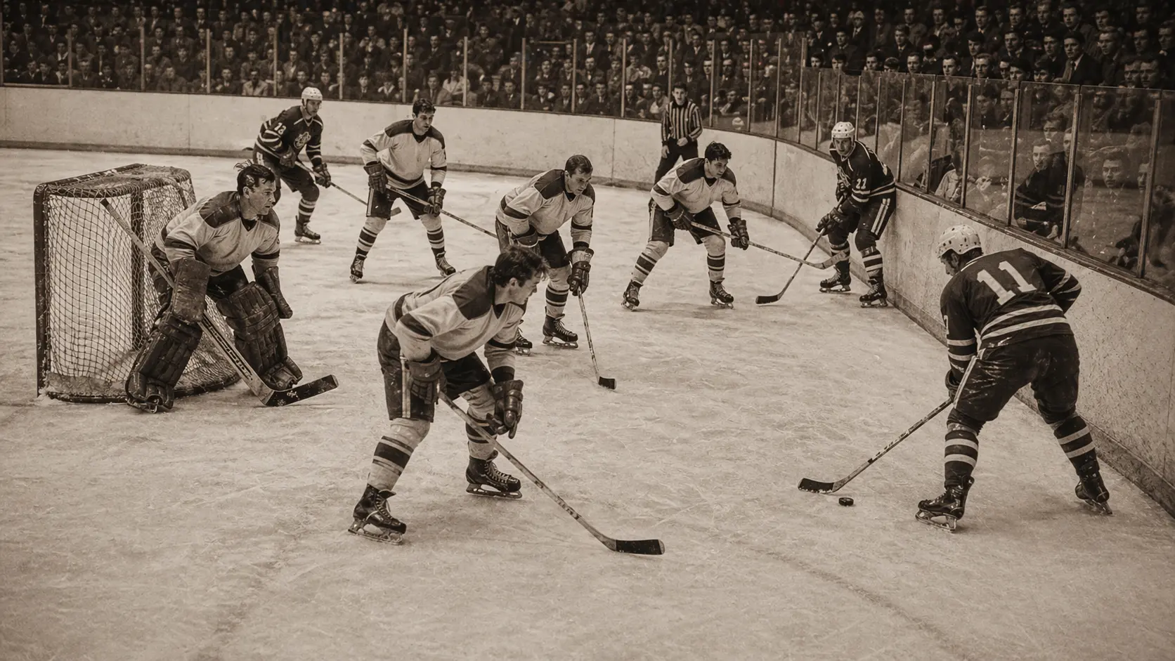 Qué ocurre cuando un equipo encadena cambios largos sin control del puck en hockey